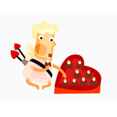 爱情丘比特卡通矢量素材