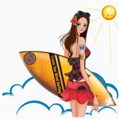 韩国时尚人物插画png图片