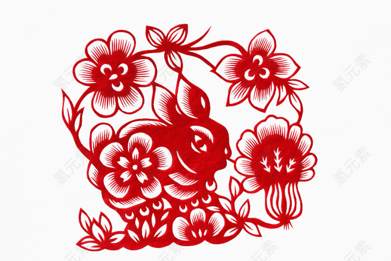 兔子剪纸