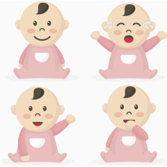 婴儿不同情绪图