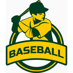 黄绿色棒球运动员