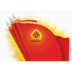 八一军旗免抠素材