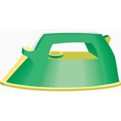 卡通绿色电熨斗矢量