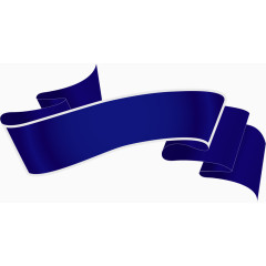 矢量手绘蓝色飘带