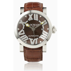 托斯卡纳系列棕色真皮手表