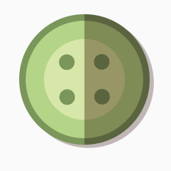 矢量旗袍纽扣绿色质感立体