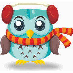 矢量卡通音乐猫头鹰