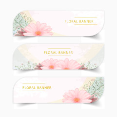 矢量花卉横幅