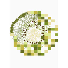 矢量水果马赛克猕猴桃