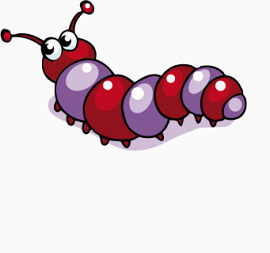 卡通毛毛虫萌胖