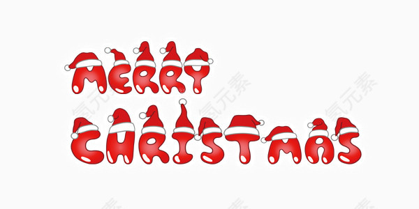 冬日红色喜庆圣诞展板艺术字