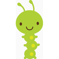 可爱的卡通毛毛虫免抠素材