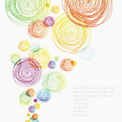 彩色的线条圈圈