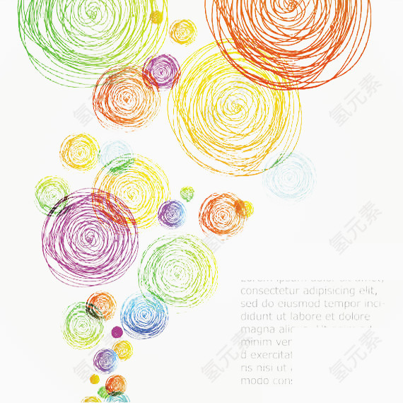 彩色的线条圈圈