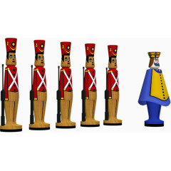 可爱的卡通小兵