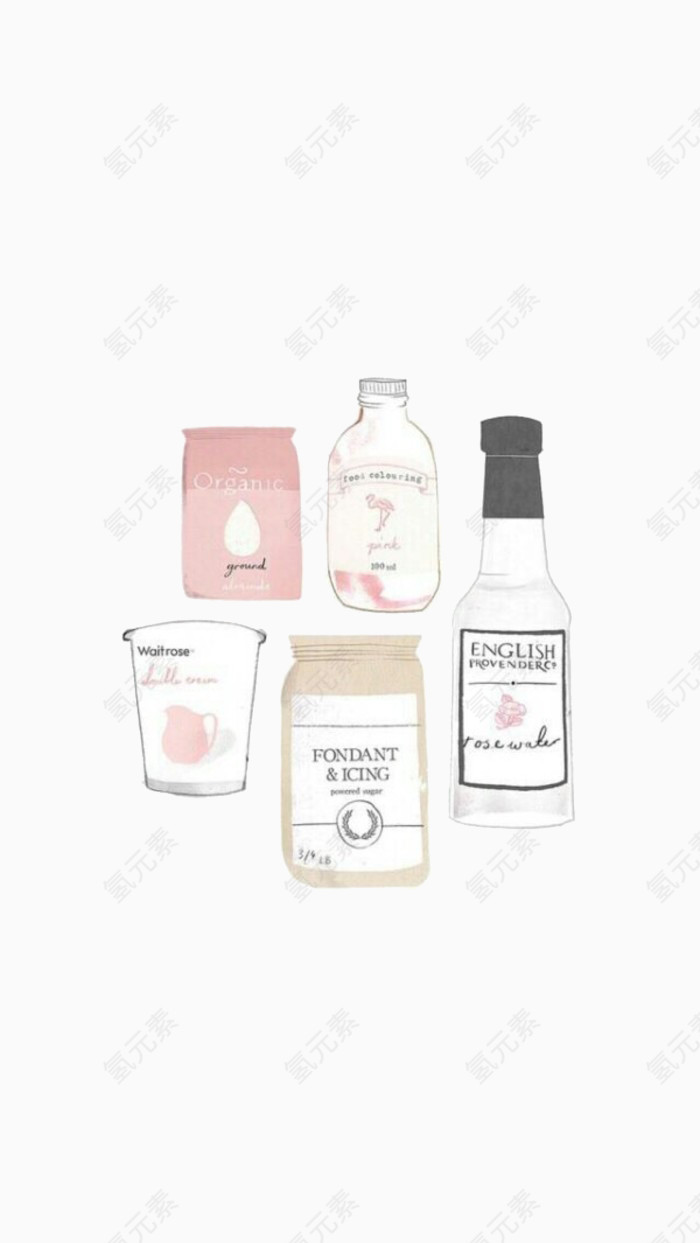 清新 手绘 卡通 可爱饮料 酒