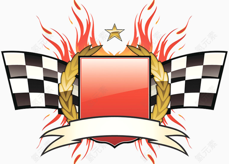 赛车元素图标设计