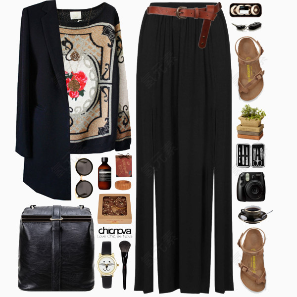 高端时尚服饰简搭