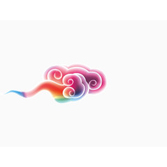 简约彩色祥云