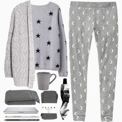 简约居家睡衣搭配