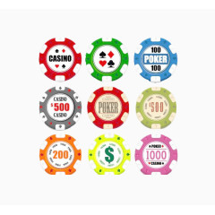 扑克筹码图标素材