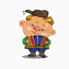 矢量国外中世纪服装小丑表演者