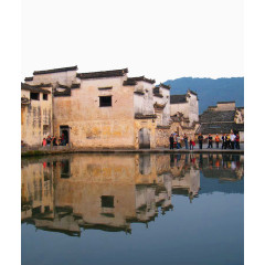 安徽宏村半月湖