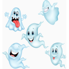浅蓝色调皮幽灵