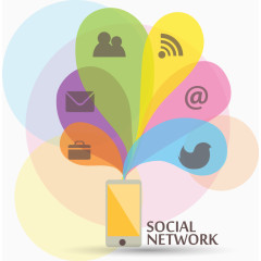 手机网络社交ppt素材