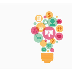 营销灯泡元素矢量图