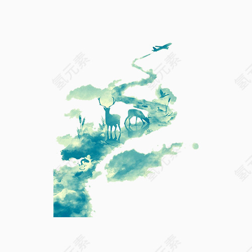 手绘森林