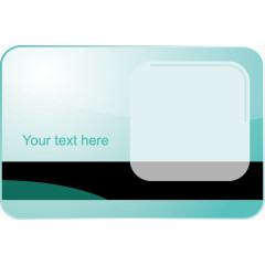 绿色长方形卡片元素