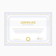 矢量英文录取通知书录取书