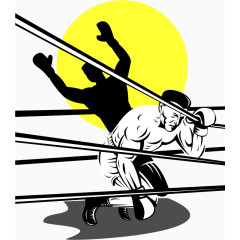 矢量手绘拳击比赛擂台