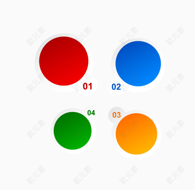 圆形ppt表格PNG矢量素材