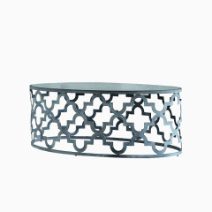 椭圆形茶几loft镜面茶桌