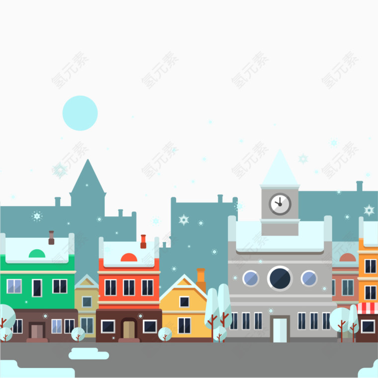 雪景插画