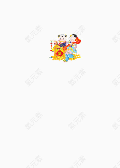 春节年画装饰高清免抠图素材