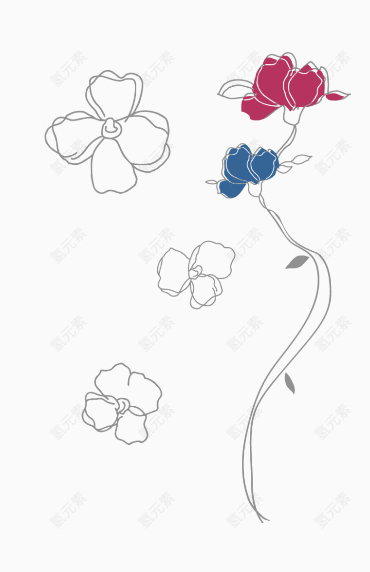 矢量花朵鲜花