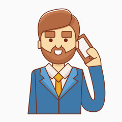 打电话的中年人