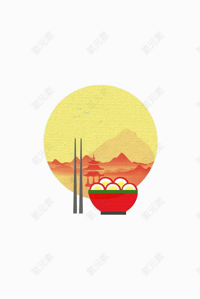 元宵节汤圆元素