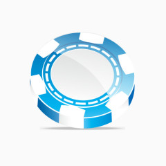 蓝色筹码矢量图