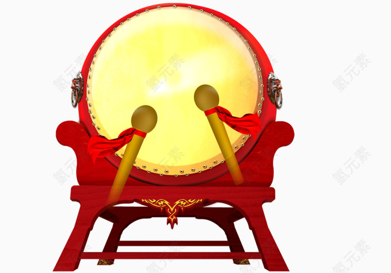 彩绸大鼓