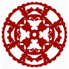 蝴蝶图案团花剪纸