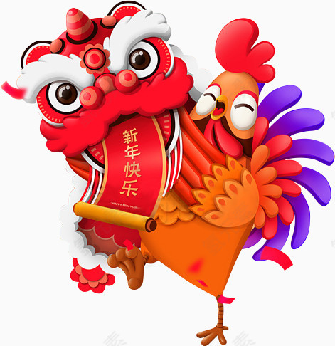 舞狮的鸡
