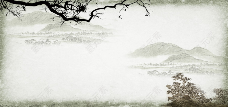 中国风茶道背景模版