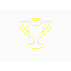 黄色发光奖杯