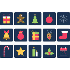 矢量圣诞元素图标