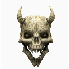 骷髅头牛头素材免抠