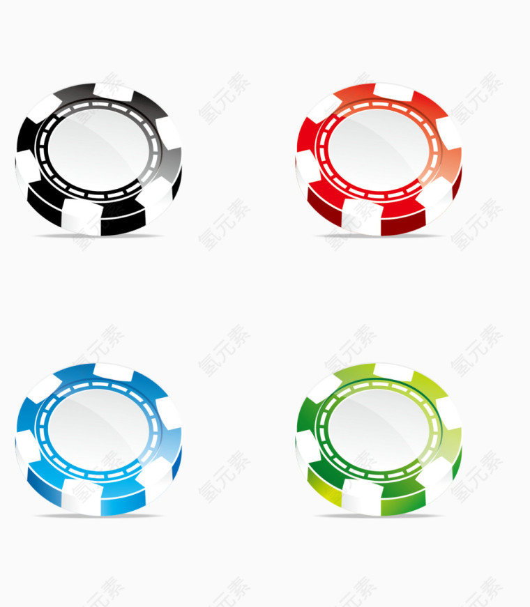 彩色圆饼形素材图